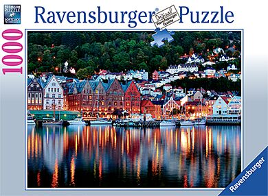 Puslespill 1000 Norge Bergen Ravensburger