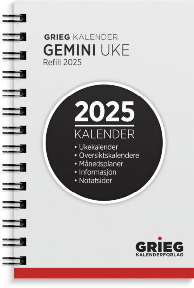 Ukekalender Grieg Gemini refill 2025