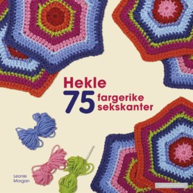 Hekle 75 fargerike sekskanter