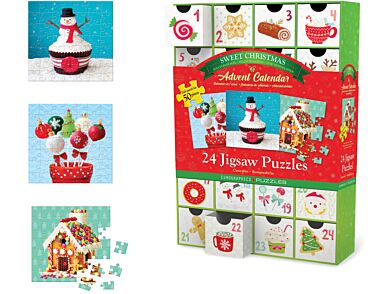 Puslespill 24x50 Adventskalender Christmas Sweets