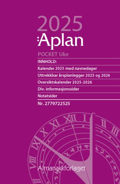 Kalender 2025 Aplan Pocket Uke Årssett