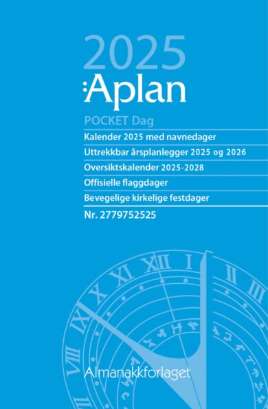 Kalender 2025 Aplan Pocket Dag Årssett