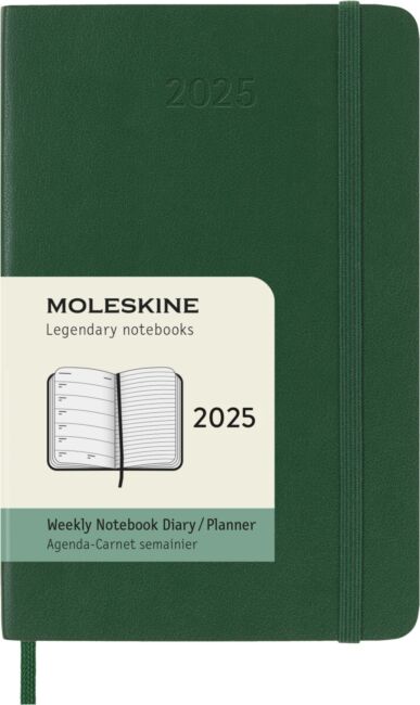 Kalender Moleskine 2025 Soft P Uke Notat Grønn