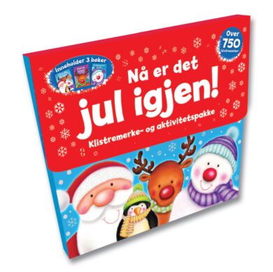 Nå er det jul igjen! Klistremerke- og aktivitetspakke. Inneholder 3 bøker. Over 750 klistremerker