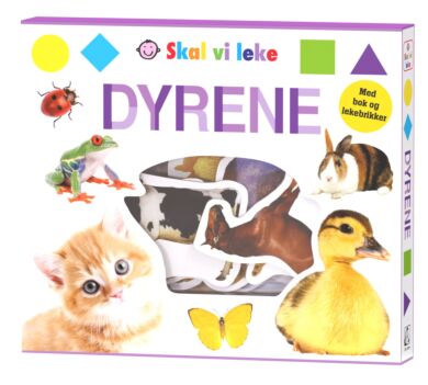 Dyrene. Skal vi leke. Med bok og lekebrikker