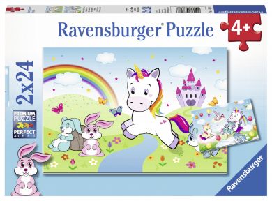 Puslespill 2X24 Enhjørning Ravensburger