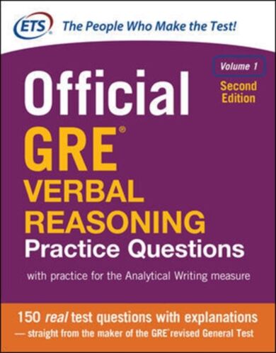 Official GRE Verbal Reasoning Practice Questions, Second Edition, Volume 1