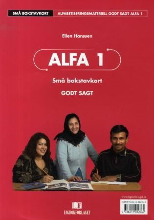 Alfa 1. Godt sagt. Små bokstavkort