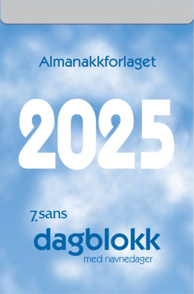 Kalender 2025 7.Sans Dagblokk, Stor