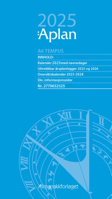 Kalender 2025 Aplan A6 Tempus Dag Årssett