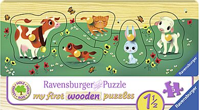 Puslespill 5 Knotter Tre Dyrevenner Ravensburger