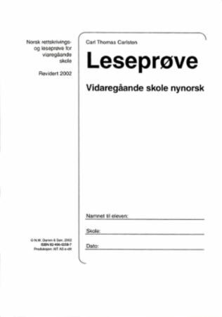 Leseprøve vidaregåande skole