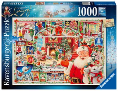 Puslespill 1000 Julen kommer Ravensburger