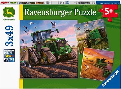 Puslespill 3x49 John Deere Ravensburger