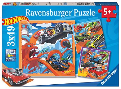 Puslespill 3x49 Tøffe biler Ravensburger