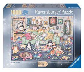 Puslespill 1000 Gale Katter Jul Ravensburger