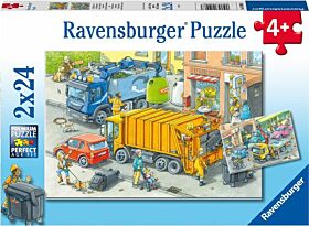 Puslespill 2X24 Ut Å Jobbe Ravensburger