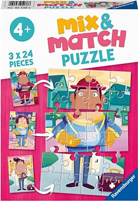 Puslespill 3X24 Mix & Match Jobb Byte Ravensburger