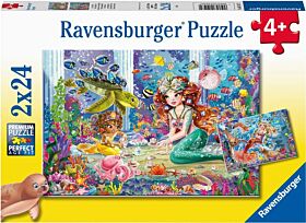 Puslespill 2X24 Havfrue Venner Ravensburger