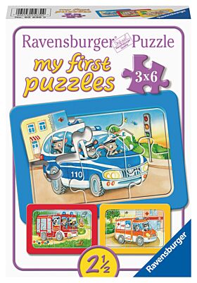 Puslespill 3x6 Dyr I Aksjon Ravensburger