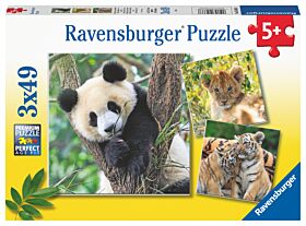 Puslespill 3x49 Ville Dyr Ravensburger