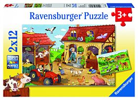 Puslespill 2X12 Bondegård Ravensburger