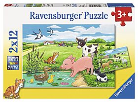 Puslespill 2X12 Dyreunger Ravensburger