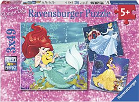 Puslespill 3X49 Disney Prinsesser Ravensburger