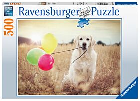 Puslespill 500 Hund Med Ballonger Ravensburger