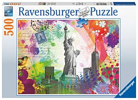 Puslespill 500 New York Postkort Ravensburger