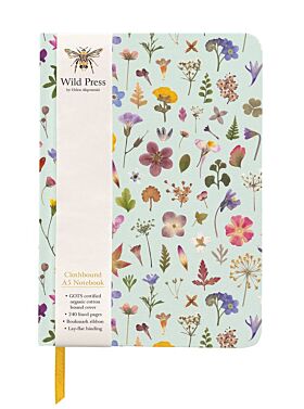 Notatbok A5 tekstil Wild Press Mint meadow