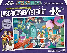 Puslespill 100 Laboratoriemysteriet m/krimoppgaver