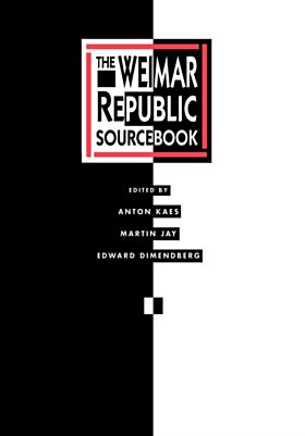 The Weimar Republic Sourcebook