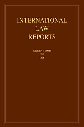 International Law Reports: Volume 188