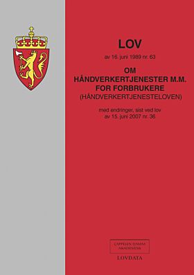 Lov om håndverkertjenester m.m. for forbrukere (håndverkertjenesteloven) av 16. juni 1989 nr. 63