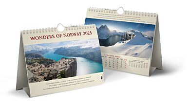 Kalender 2025 Wonders of Norway 23x17cm