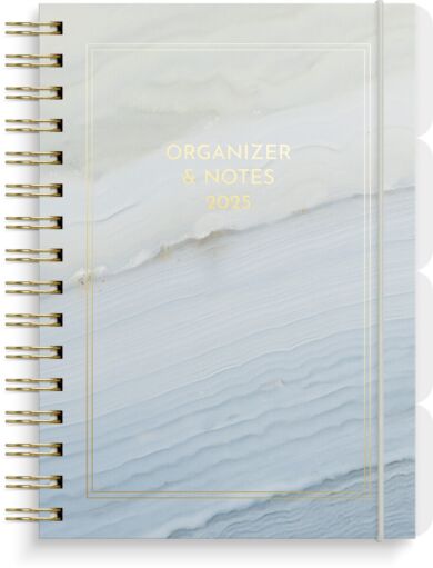 Kalender Organizer & Notes marmor 2025