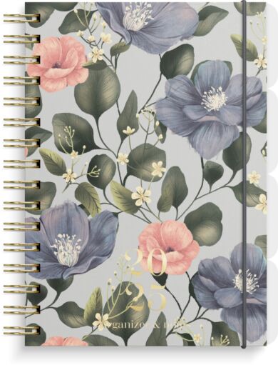 Kalender Organizer & Notes blomst 2025