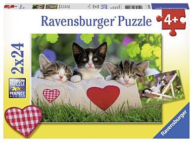 Puslespill 2X24 Kattunger Ravensburger