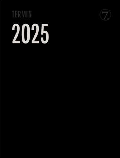 Kalender 2025 7.Sans Termin Trend. Sort Innbundet