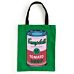 Warhol Soup Can Canvas Tote Bag - Green