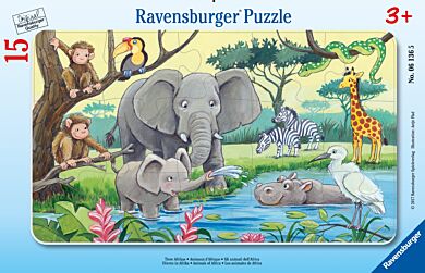 Puslespill 15 Afrikanske Dyr Ravensburger