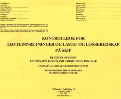 Kontrollbok for løfteinnretninger og laste- og losseredskap på skip = Register of ships' lifting app