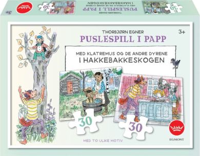 Puslespill I Papp 2X30 Biter Hakkebakkeskogen