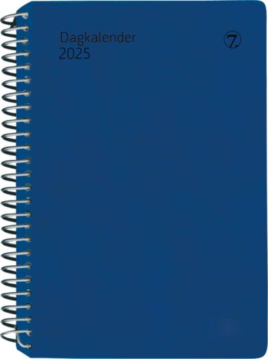 Kalender 2025 7.Sans Dagkalender Spiralisert Blå