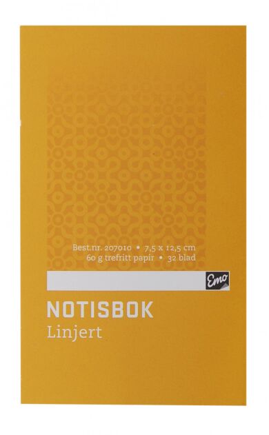 Notisbok Emo 7,5x12cm 60g 32blad linjer