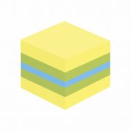 Post-it kube 51x51mm gul/grønn/blå