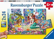 Puslespill 2X24 Havfrue Venner Ravensburger