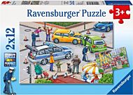 Puslespill 2X12 Blå Lys På Vei Ravensburger