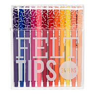 Tusjpenner Filtspiss Ass. Farger 24 pk